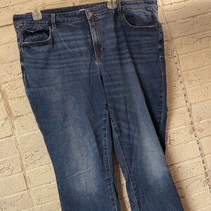 Old Navy Pop Icon Plus Size Dark Denim Jean 18 Long